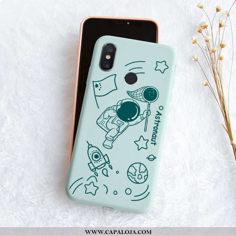 Capas Xiaomi Mi 8 Criativas Protetoras Silicone Azul, Capa Xiaomi Mi 8 Tendencia Baratos