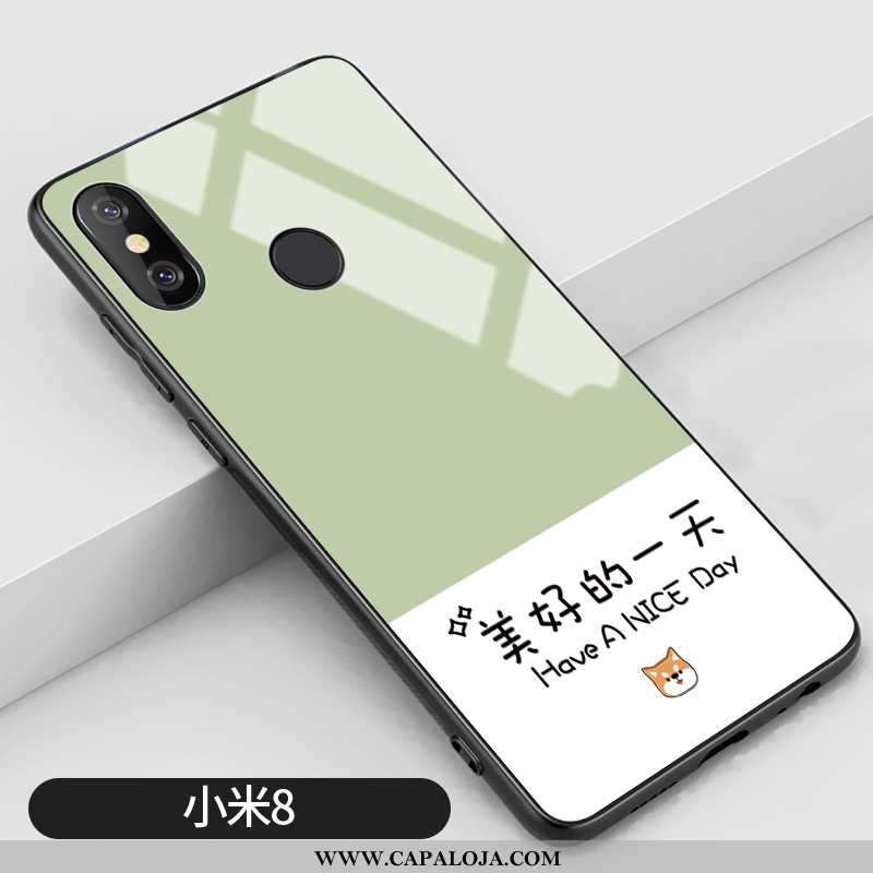 Capas Xiaomi Mi 8 Criativas Resistente Completa Malha Verde, Capa Xiaomi Mi 8 Silicone Online