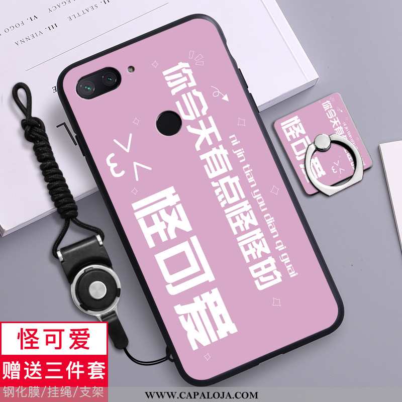 Capas Xiaomi Mi 8 Lite Clara Antiqueda Tendencia Minimalista Rosa, Capa Xiaomi Mi 8 Lite Personaliza