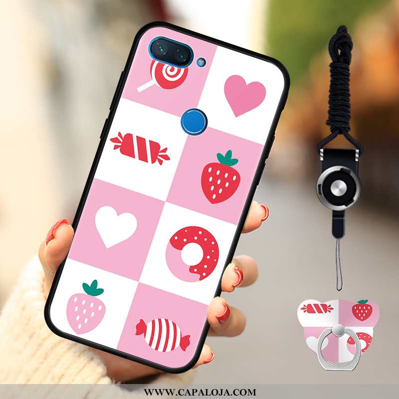 Capas Xiaomi Mi 8 Lite Desenho Animado Pequena Feminino Cola Rosa, Capa Xiaomi Mi 8 Lite Soft Online