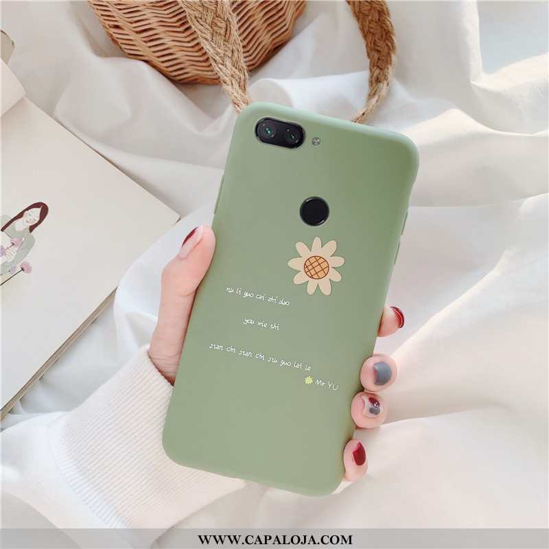 Capas Xiaomi Mi 8 Lite Fosco Minimalista Verde Antiqueda Azul Turquesa, Capa Xiaomi Mi 8 Lite Soft P