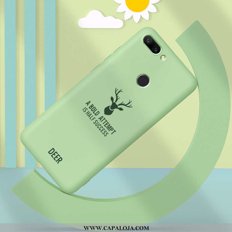 Capas Xiaomi Mi 8 Lite Silicone Feminino Primavera Slim Azul, Capa Xiaomi Mi 8 Lite Personalizado Ba