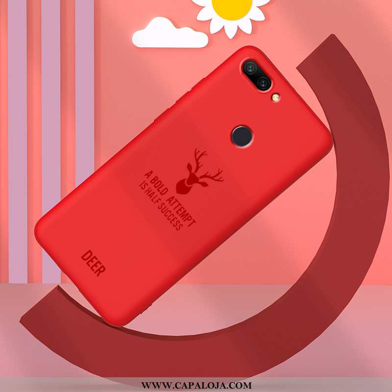 Capas Xiaomi Mi 8 Lite Silicone Feminino Primavera Slim Azul, Capa Xiaomi Mi 8 Lite Personalizado Ba