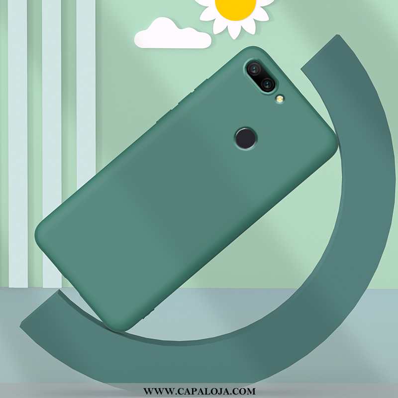 Capas Xiaomi Mi 8 Lite Silicone Feminino Primavera Slim Azul, Capa Xiaomi Mi 8 Lite Personalizado Ba