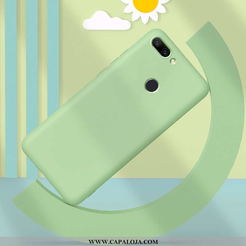 Capas Xiaomi Mi 8 Lite Silicone Feminino Primavera Slim Azul, Capa Xiaomi Mi 8 Lite Personalizado Ba