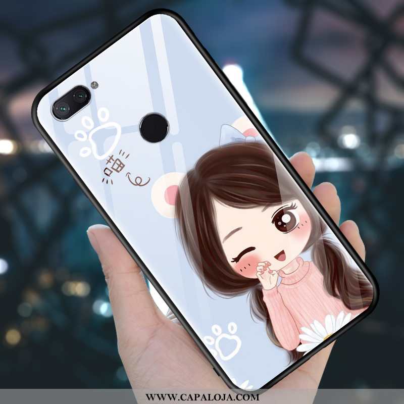 Capas Xiaomi Mi 8 Lite Silicone Roxa Cases Resistente Roxo, Capa Xiaomi Mi 8 Lite Vidro Baratas