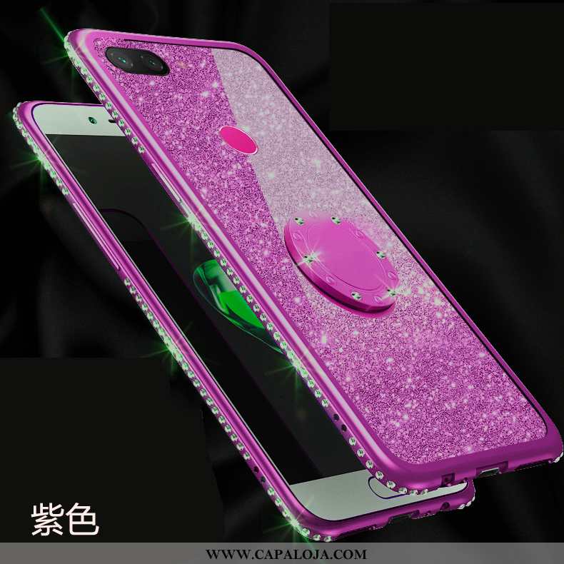 Capas Xiaomi Mi 8 Lite Tendencia Cases Strass Roxo, Capa Xiaomi Mi 8 Lite Soft Baratas