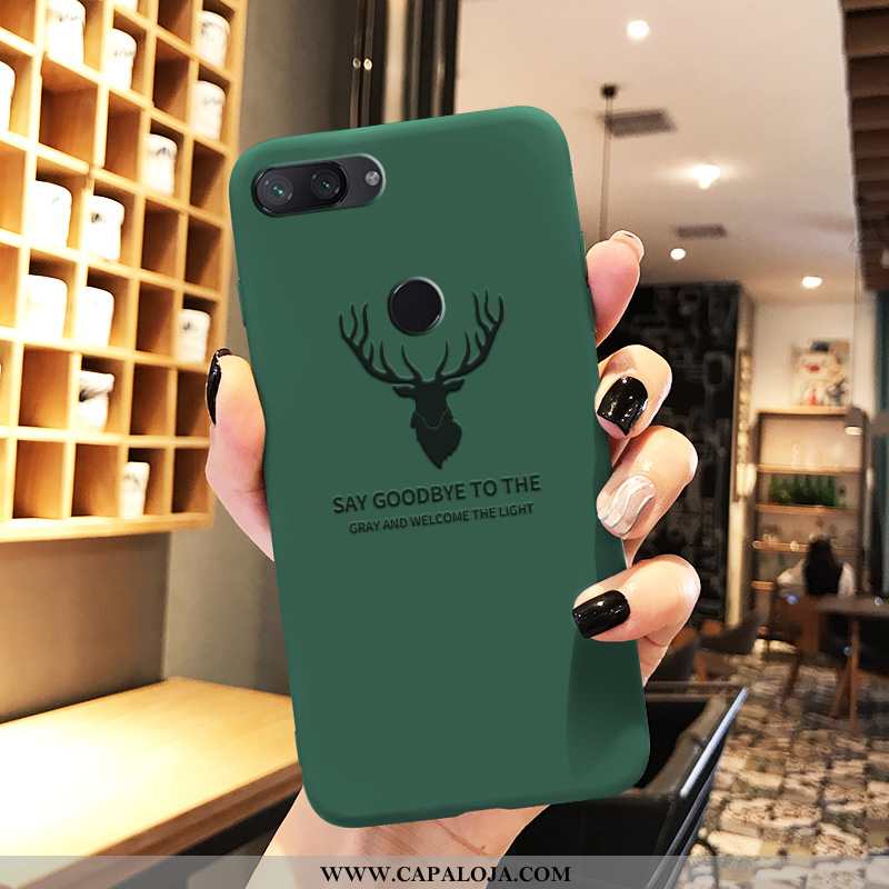 Capas Xiaomi Mi 8 Lite Tendencia Feminino Telemóvel Cases Verde, Capa Xiaomi Mi 8 Lite Soft Promoção