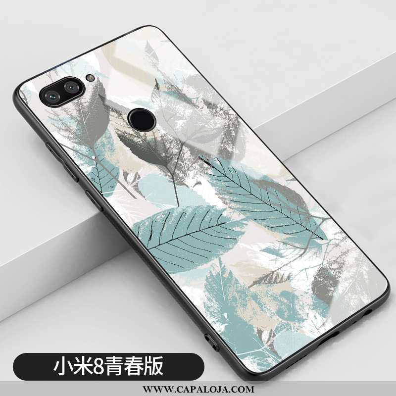 Capas Xiaomi Mi 8 Lite Vidro Verde Antiqueda Telemóvel, Capa Xiaomi Mi 8 Lite Tendencia Barato