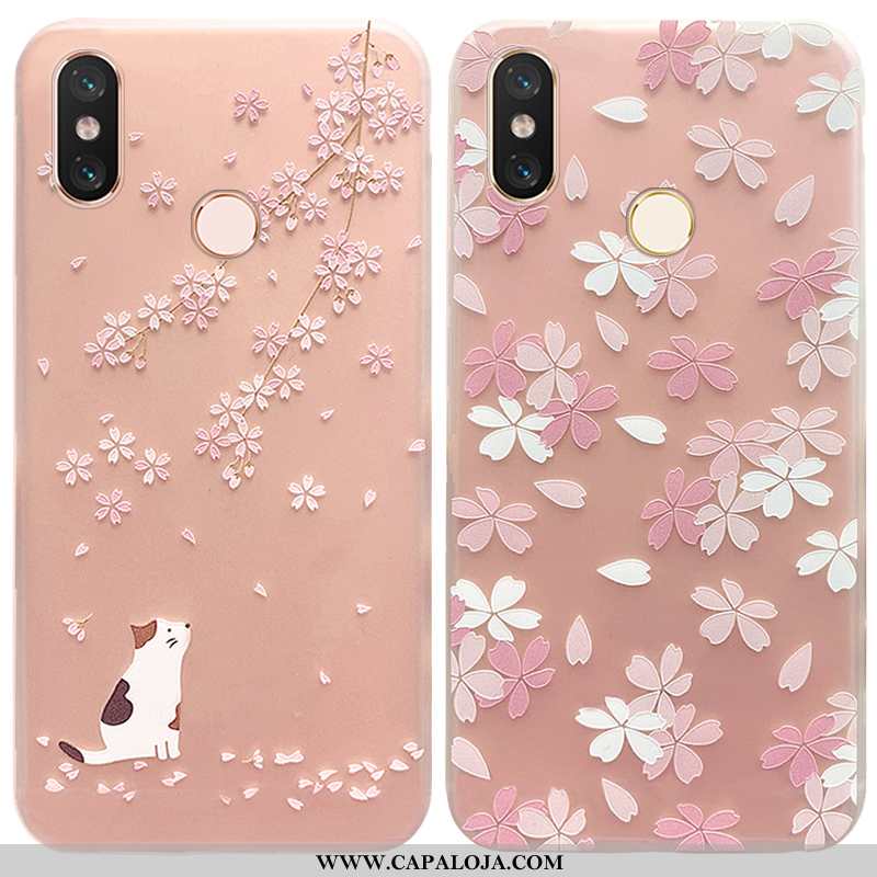 Capas Xiaomi Mi 8 Personalizado Minimalista Telinha Rosa, Capa Xiaomi Mi 8 Slim Baratos