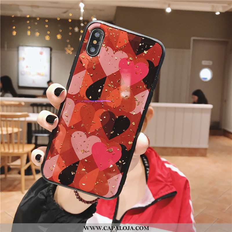 Capas Xiaomi Mi 8 Pro Moda Silicone Antiqueda Retro Vermelho, Capa Xiaomi Mi 8 Pro Personalizado Onl