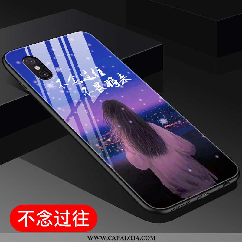 Capas Xiaomi Mi 8 Pro Personalizada Malha Antiqueda Tela Azul, Capa Xiaomi Mi 8 Pro Bonitos Baratas