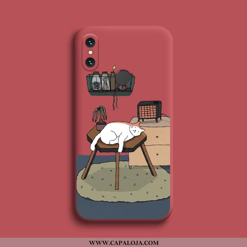 Capas Xiaomi Mi 8 Pro Personalizado Desenho Animado Catinet Soft Vermelho, Capa Xiaomi Mi 8 Pro Cria