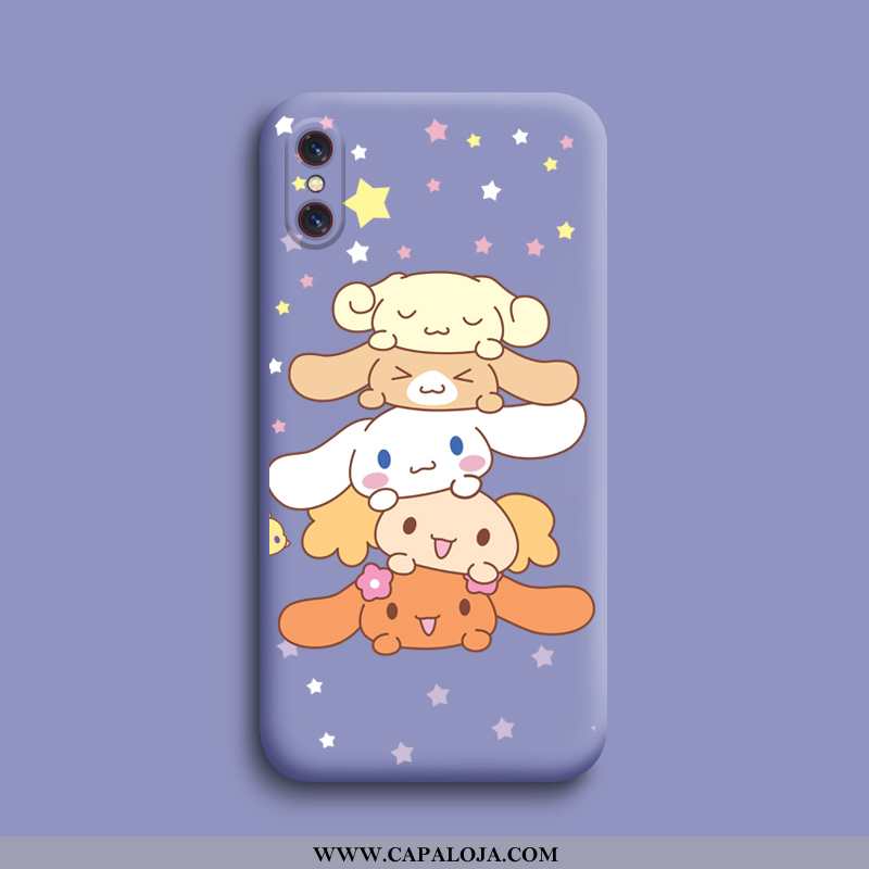 Capas Xiaomi Mi 8 Pro Silicone Antiqueda Feminino Cases Roxo, Capa Xiaomi Mi 8 Pro Desenho Animado V