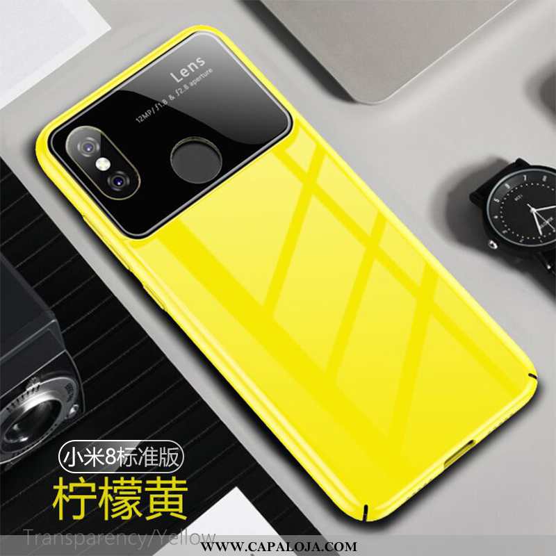 Capas Xiaomi Mi 8 Protetoras Criativas Completa Resistente Amarelo, Capa Xiaomi Mi 8 Vidro Venda