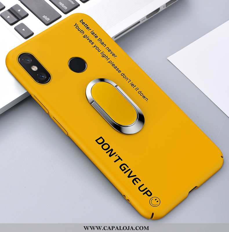 Capas Xiaomi Mi 8 Protetoras Fosco Discovery Suporte Amarelo, Capa Xiaomi Mi 8 Estiloso Baratas