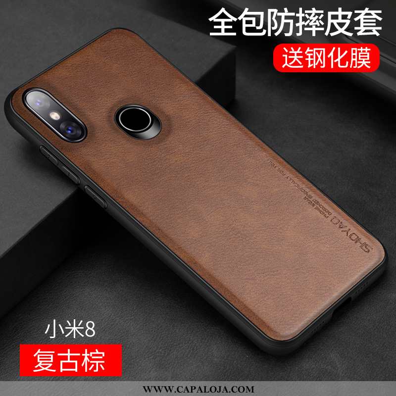 Capas Xiaomi Mi 8 Protetoras Tendencia Minimalista Telemóvel Preto, Capa Xiaomi Mi 8 Transparente Ba