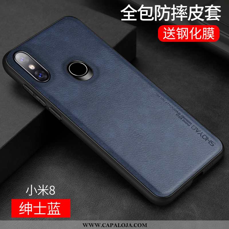 Capas Xiaomi Mi 8 Protetoras Tendencia Minimalista Telemóvel Preto, Capa Xiaomi Mi 8 Transparente Ba