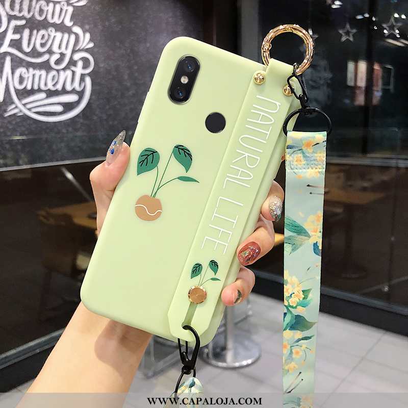 Capas Xiaomi Mi 8 Silicone Strapback Protetoras Cactus Verde, Capa Xiaomi Mi 8 Cordao Baratos