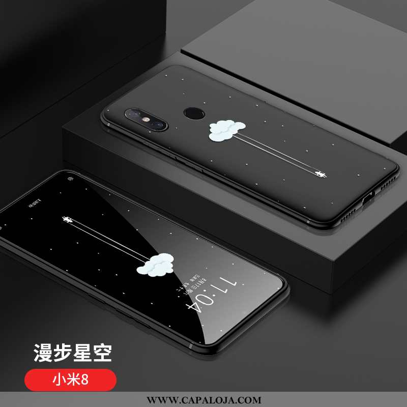 Capas Xiaomi Mi 8 Slim Personalizada Primavera Completa Preto, Capa Xiaomi Mi 8 Soft Promoção