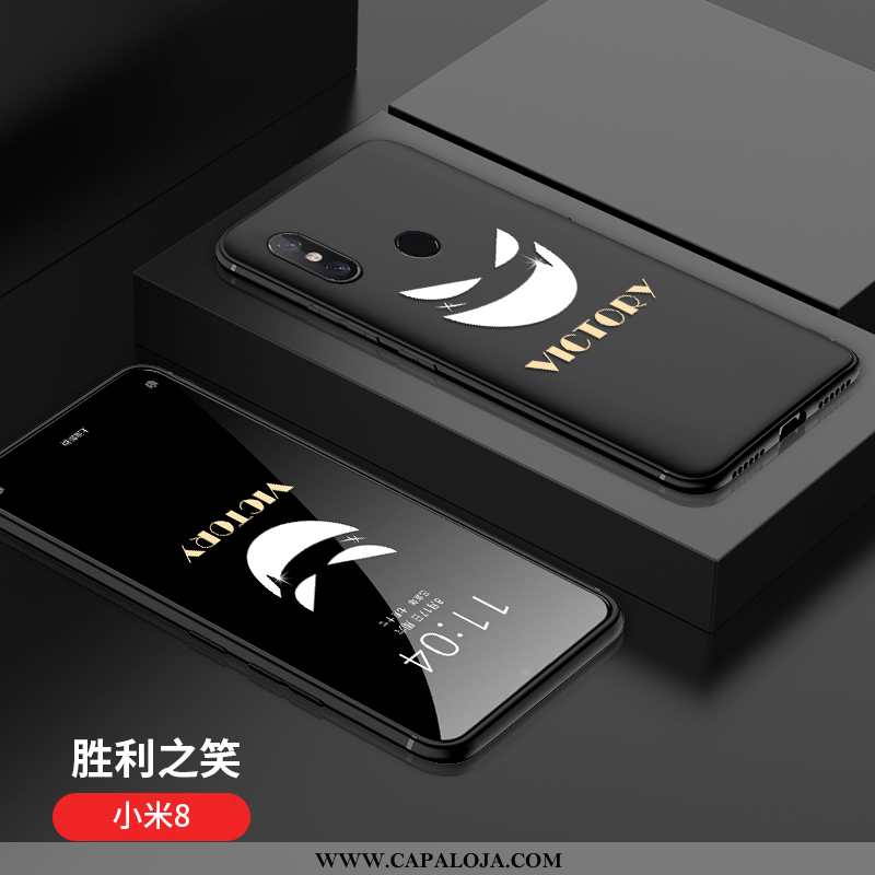 Capas Xiaomi Mi 8 Slim Personalizada Primavera Completa Preto, Capa Xiaomi Mi 8 Soft Promoção