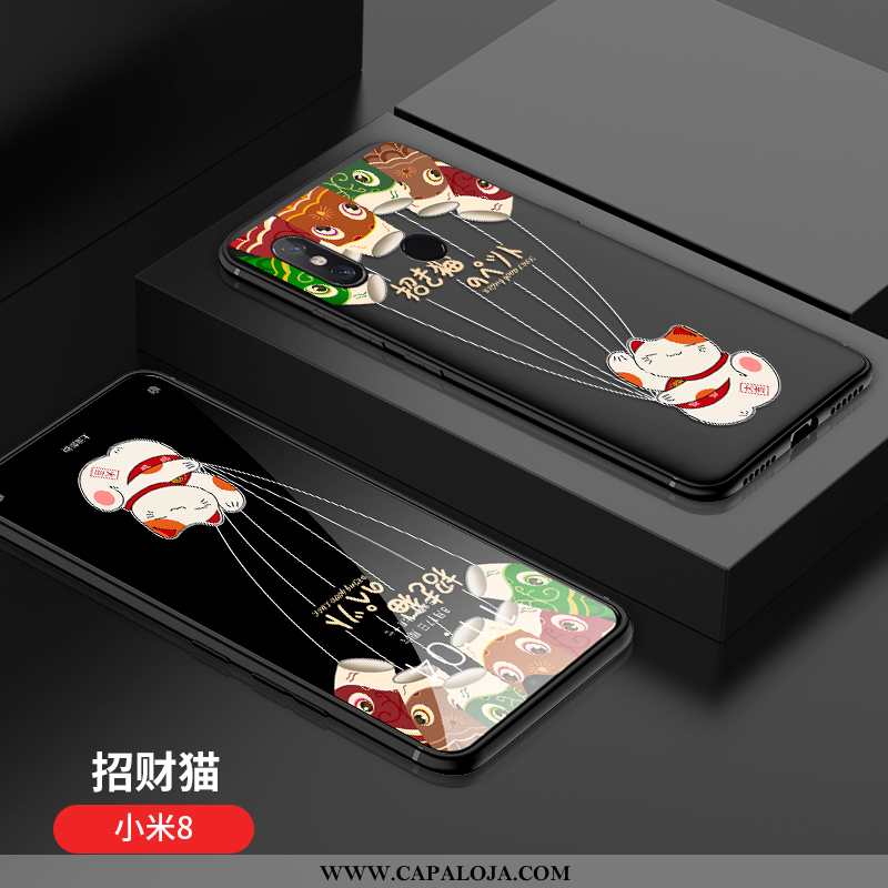 Capas Xiaomi Mi 8 Slim Personalizada Primavera Completa Preto, Capa Xiaomi Mi 8 Soft Promoção