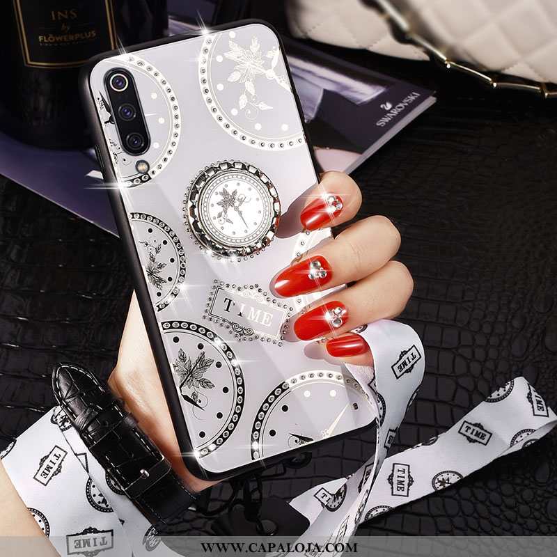 Capas Xiaomi Mi 9 Clara Feminino Antiqueda Prata, Capa Xiaomi Mi 9 Cordao Barato