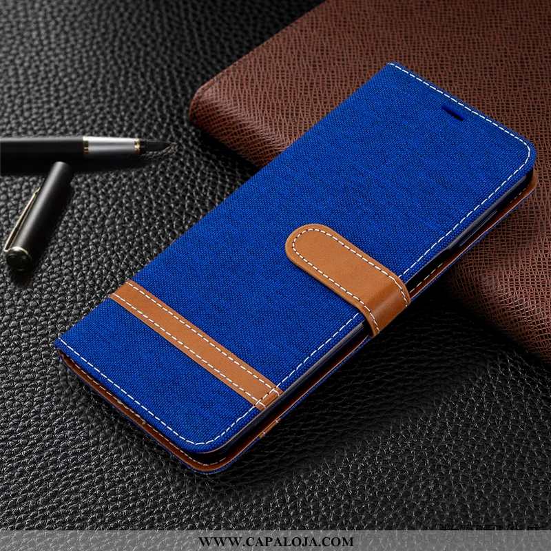 Capas Xiaomi Mi 9 Couro Telemóvel Cover Vermelha Azul Escuro, Capa Xiaomi Mi 9 Denim Comprar