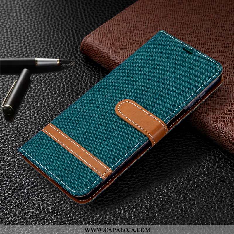 Capas Xiaomi Mi 9 Couro Telemóvel Cover Vermelha Azul Escuro, Capa Xiaomi Mi 9 Denim Comprar