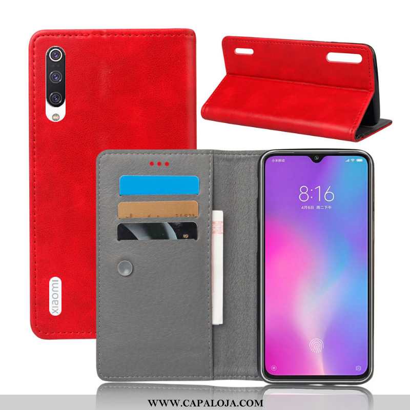 Capas Xiaomi Mi 9 Lite Carteira Laranja Pequena, Capa Xiaomi Mi 9 Lite Couro Venda