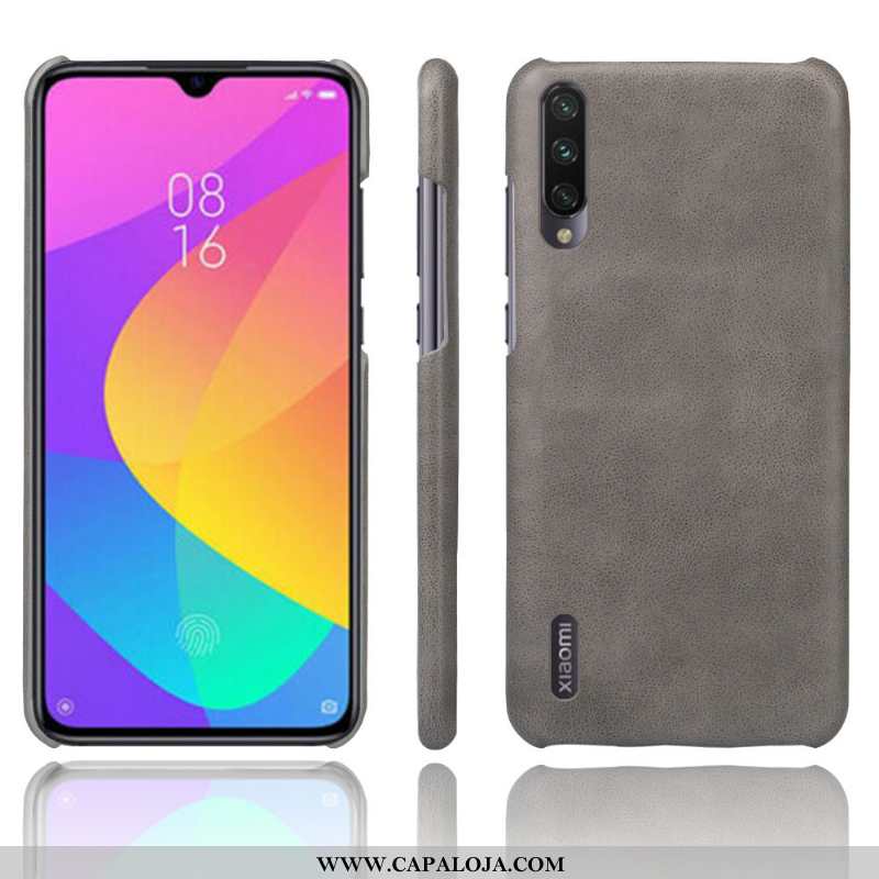 Capas Xiaomi Mi 9 Lite Couro Resistente Pequena Cases Cinza, Capa Xiaomi Mi 9 Lite Protetoras Venda