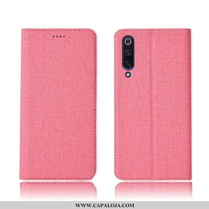 Capas Xiaomi Mi 9 Lite Linho Pequena Customizadas Rosa, Capa Xiaomi Mi 9 Lite Couro Venda