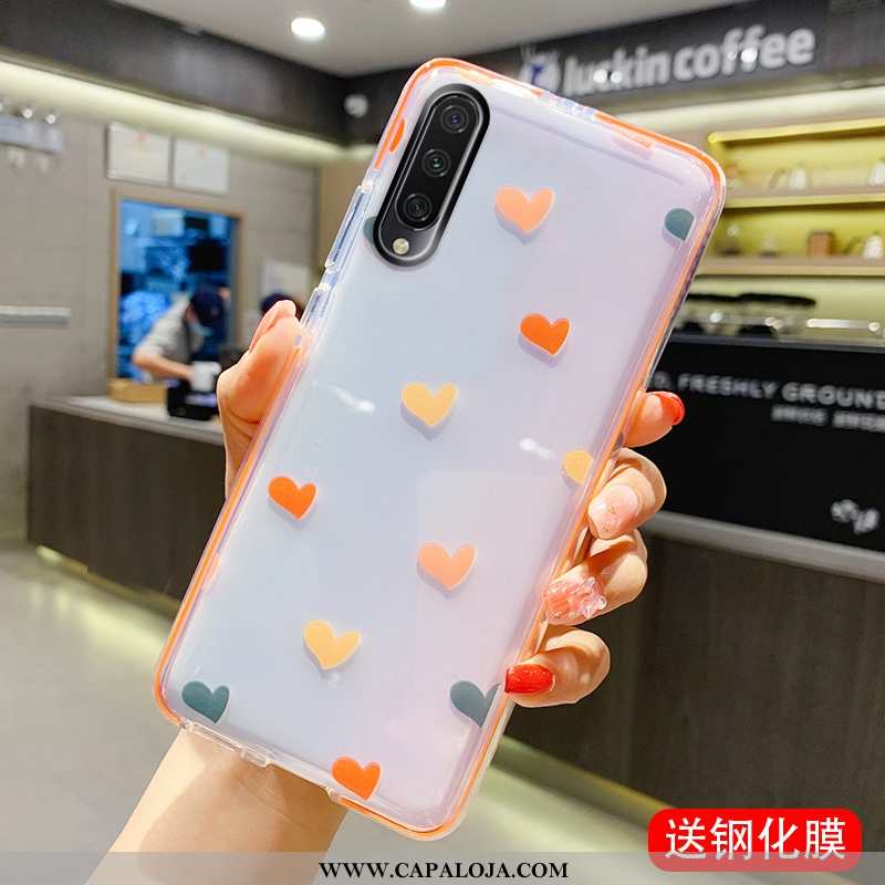 Capas Xiaomi Mi 9 Lite Protetoras Branco Telemóvel Soft, Capa Xiaomi Mi 9 Lite Transparente Barato