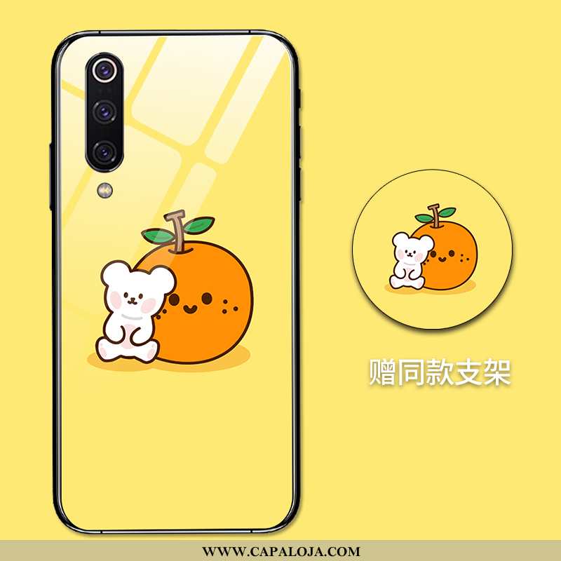 Capas Xiaomi Mi 9 Personalizado Malha Vermelha Tendencia Amarelo, Capa Xiaomi Mi 9 Criativas Baratas