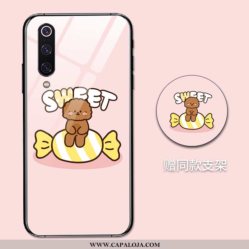 Capas Xiaomi Mi 9 Personalizado Malha Vermelha Tendencia Amarelo, Capa Xiaomi Mi 9 Criativas Baratas