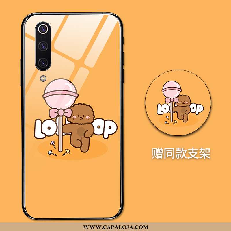 Capas Xiaomi Mi 9 Personalizado Malha Vermelha Tendencia Amarelo, Capa Xiaomi Mi 9 Criativas Baratas