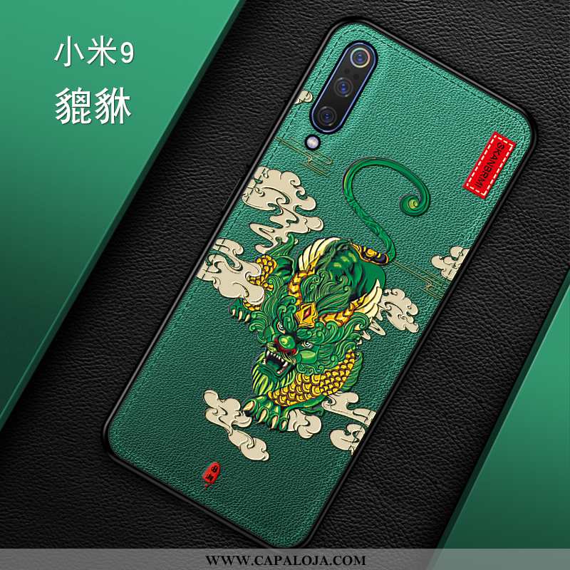 Capas Xiaomi Mi 9 Personalizado Pequena Tela Malha Verde, Capa Xiaomi Mi 9 Criativas Promoção