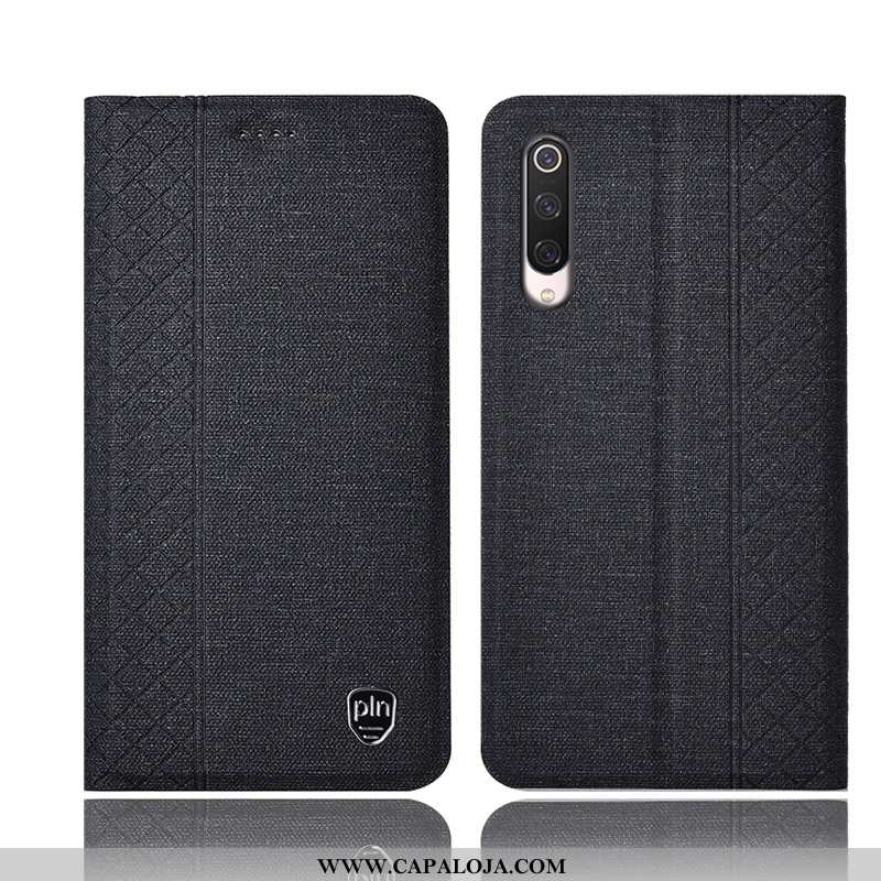 Capas Xiaomi Mi 9 Se Linho Telemóvel Vermelha Cinza, Capa Xiaomi Mi 9 Se Couro Venda