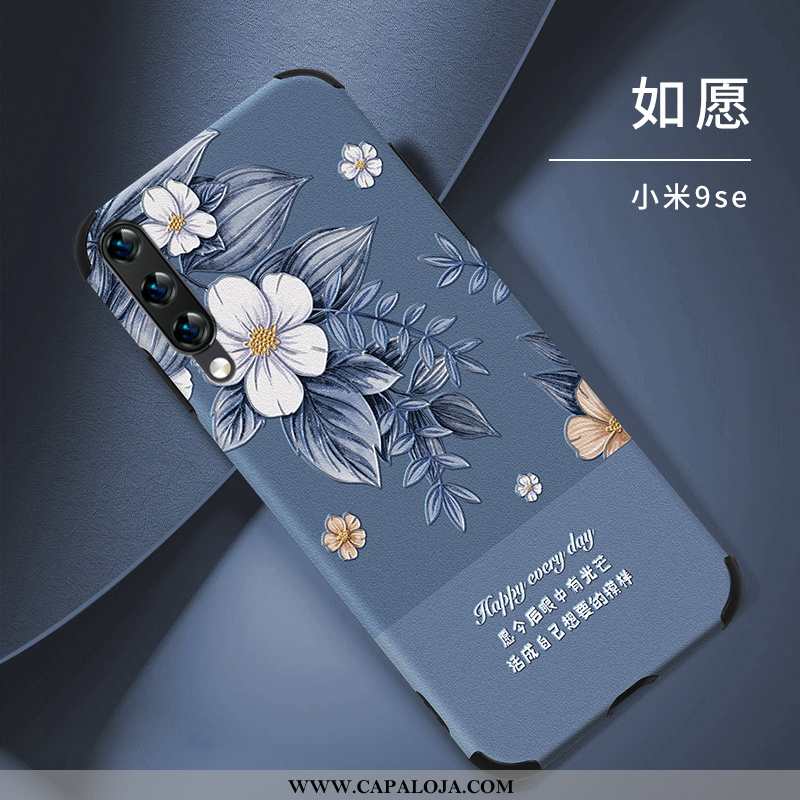 Capas Xiaomi Mi 9 Se Tendencia Silicone Seda Azul, Capa Xiaomi Mi 9 Se Soft Venda