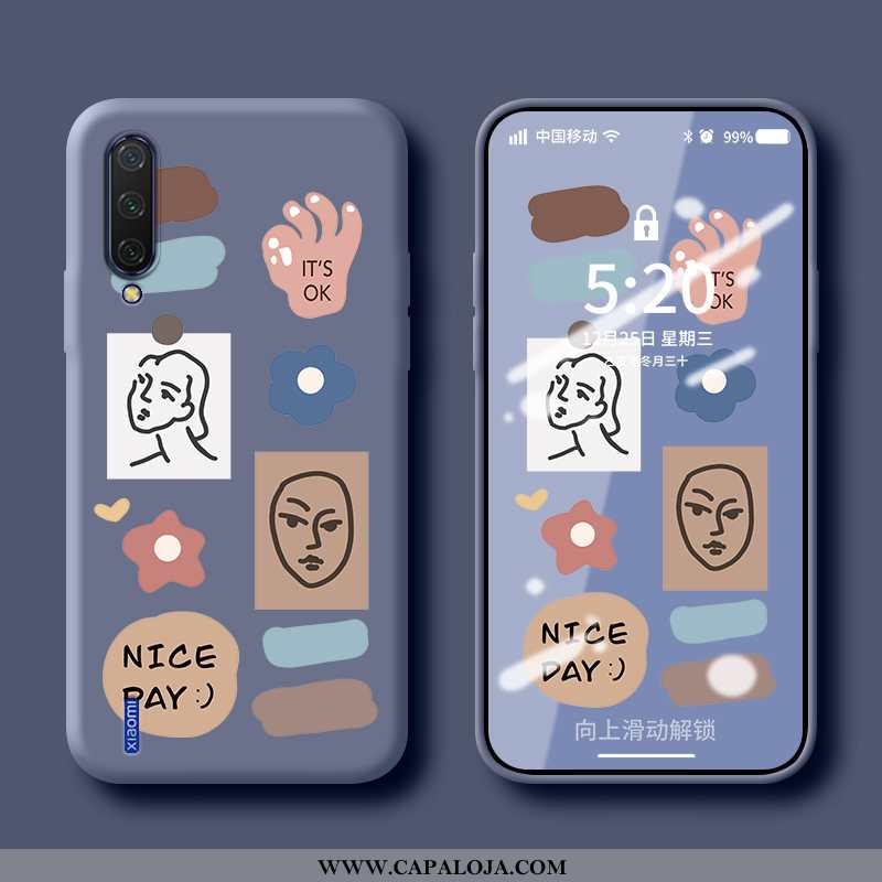 Capas Xiaomi Mi 9 Soft Casal Personalizada Azul, Capa Xiaomi Mi 9 Protetoras Promoção