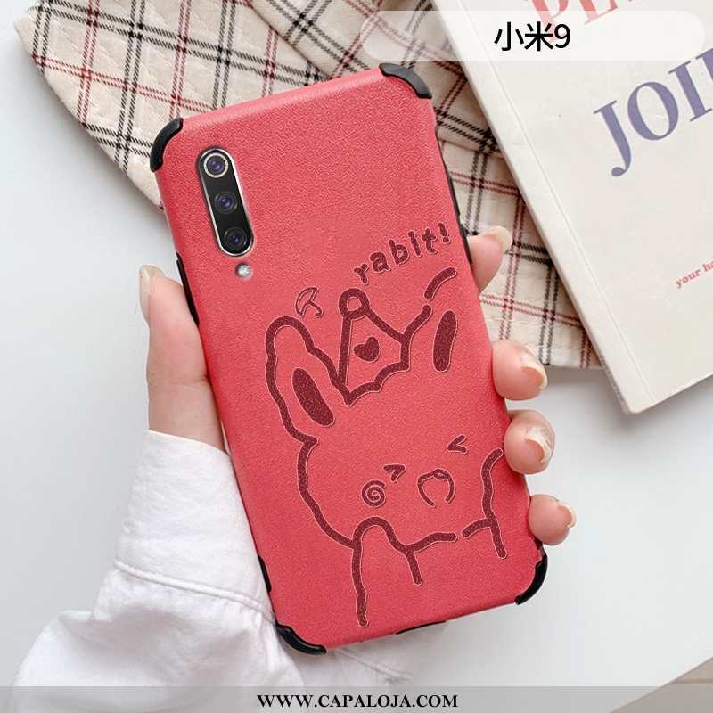 Capas Xiaomi Mi 9 Tendencia Couro Urso Criativas Roxo, Capa Xiaomi Mi 9 Soft Baratas