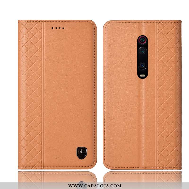 Capas Xiaomi Mi 9t Couro Genuíno Primavera Amarelo Vermelha, Capa Xiaomi Mi 9t Protetoras Online