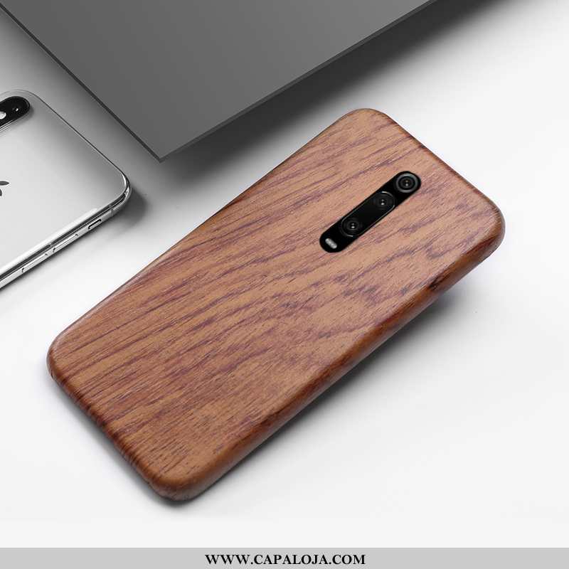 Capas Xiaomi Mi 9t Criativas Feminino Masculino Cases Castanho, Capa Xiaomi Mi 9t Madeira Promoção