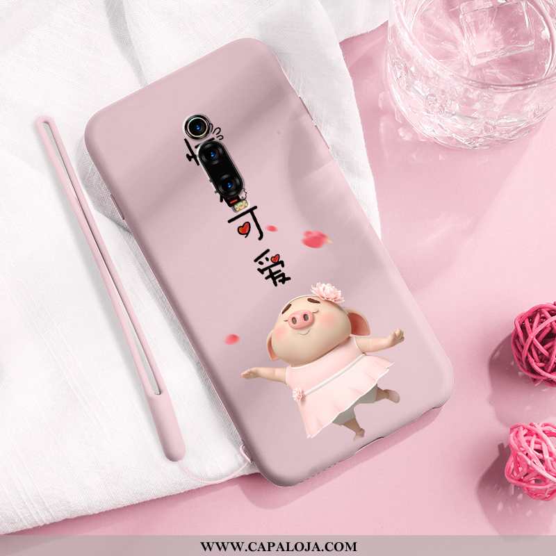 Capas Xiaomi Mi 9t Criativas Telemóvel Pequena Malha Rosa, Capa Xiaomi Mi 9t Fofas Baratos