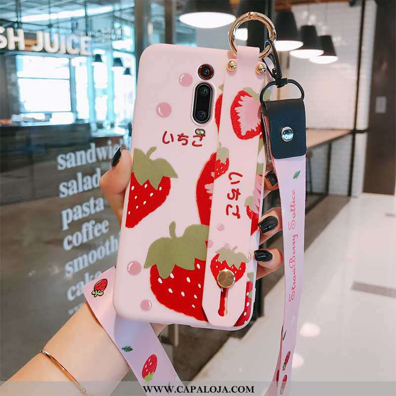 Capas Xiaomi Mi 9t Pro Protetoras Criativas Telemóvel Pineapple Vermelho, Capa Xiaomi Mi 9t Pro Sili