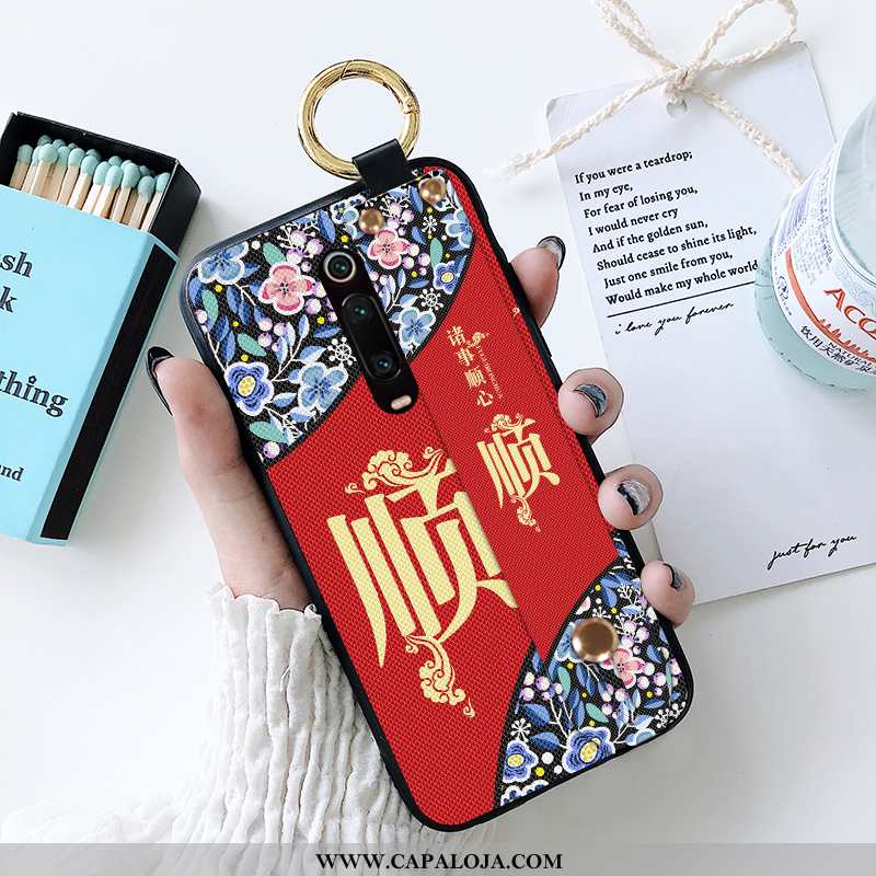 Capas Xiaomi Mi 9t Pro Silicone Wrisband Antiqueda Telinha Vermelho, Capa Xiaomi Mi 9t Pro Vintage B