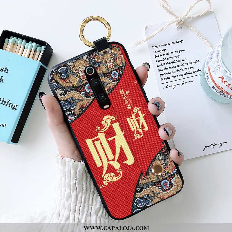 Capas Xiaomi Mi 9t Pro Silicone Wrisband Antiqueda Telinha Vermelho, Capa Xiaomi Mi 9t Pro Vintage B