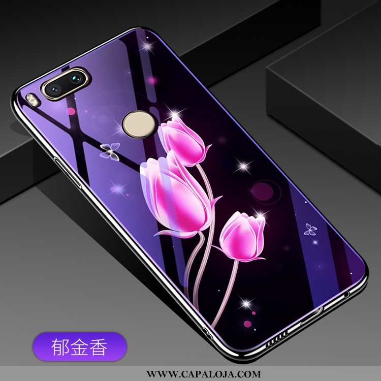 Capas Xiaomi Mi A1 Vidro Tendencia Malha Roxa Roxo, Capa Xiaomi Mi A1 Luxo Online