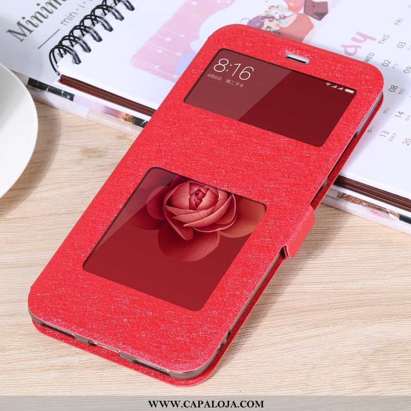 Capas Xiaomi Mi A2 Couro Telemóvel Cases Vermelha Vermelho, Capa Xiaomi Mi A2 Soft Comprar