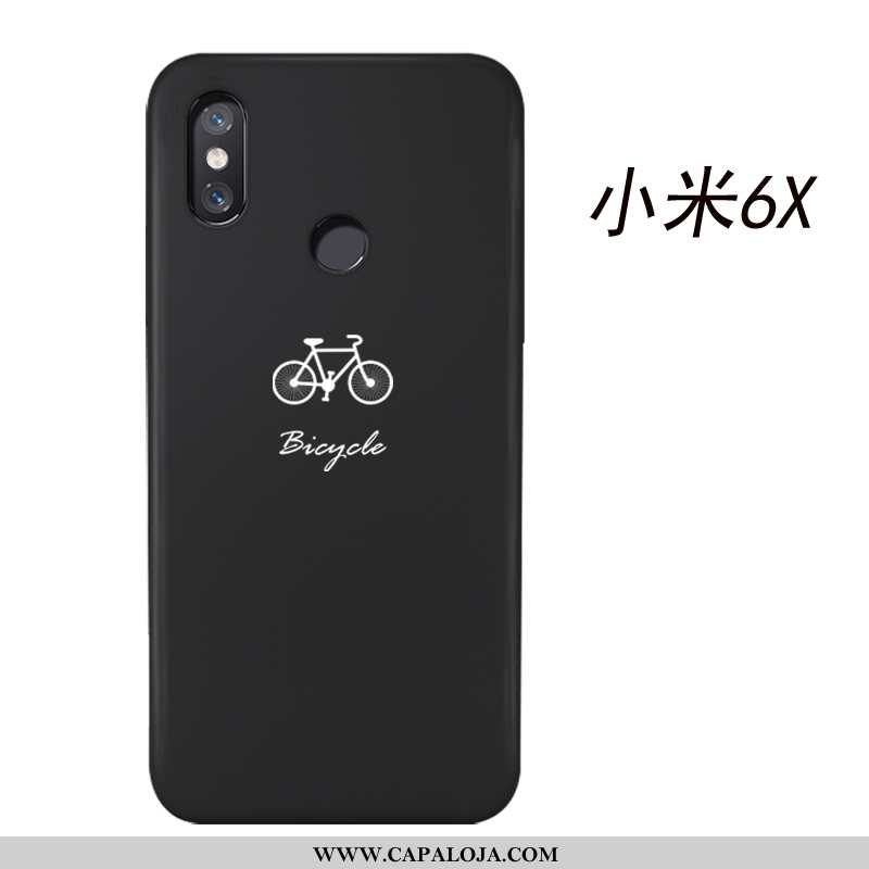 Capas Xiaomi Mi A2 Criativas Simples Telemóvel Preto, Capa Xiaomi Mi A2 Desenho Animado Baratas